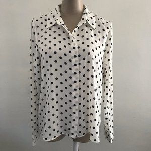 Forever21 Polkadot Long Sleeve button down